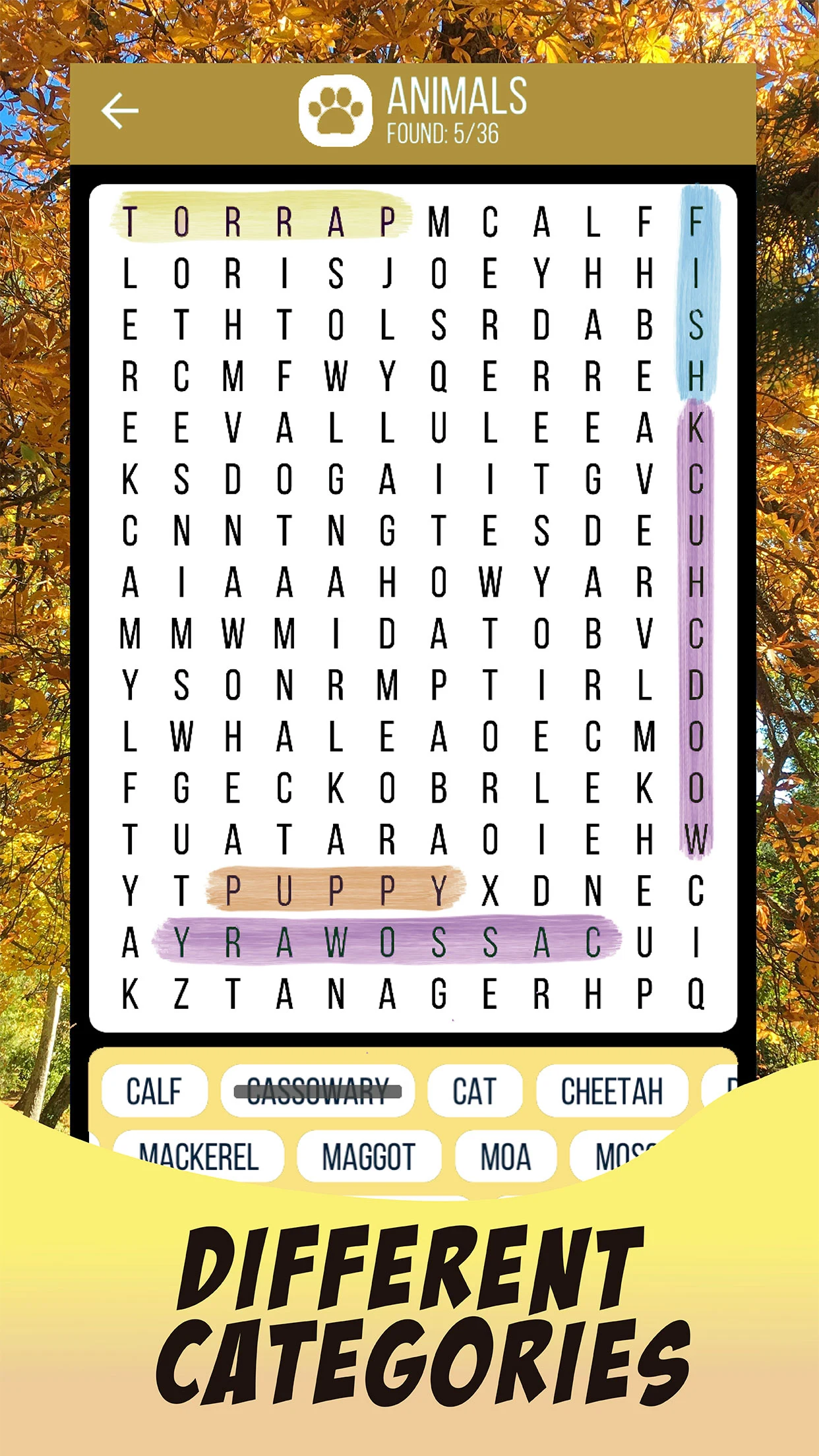 Word Search Hard: Hidden Words screenshot